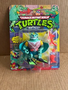 Teenage Mutant Ninja Turtles TMNT Ray Fillet Color Change Action Figure 1990 MOC - Picture 1 of 9