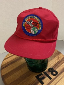 NWOT VINTAGE BELL HELICOPTER TRAINING ACADEMY HAT RED ADJUSTABLE USA MADE F18 - Picture 1 of 3