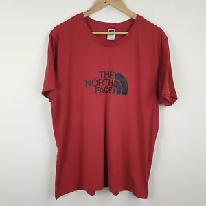 The North Face T-Shirt Men's XL Red Big Graphic Print Logo 100% Cotton Tee - Picture 1 of 12