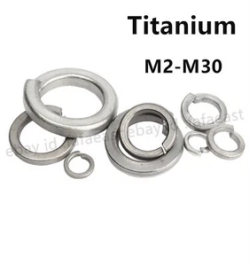 M2M2.5M3-M30 Titanium Flat Plain Spring Split Lock Washer Elastic Gasket - Picture 1 of 12