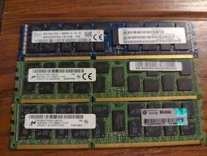3 pcs 8 GB 2Rx4 PC3 12800R or 10600R - Picture 1 of 2