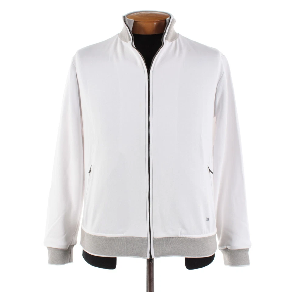 Chaqueta Bomber Luciano Barbera Nueva con Etiquetas 100% Algodón Talla 50 (M EE. UU.) en Blanco Sólido Foto 1 de 4