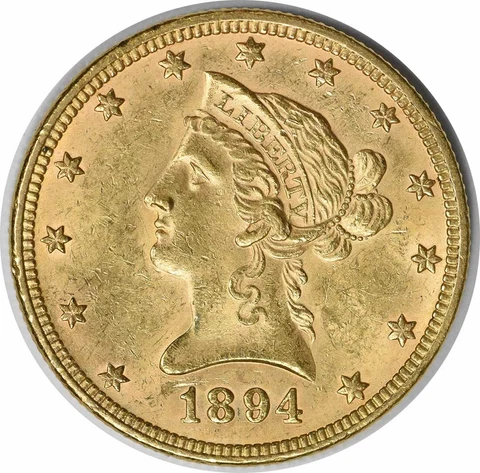 1894 $10 Gold Liberty Head AU Slider Uncertified #324 Cover