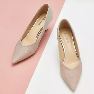 C.PARAVANO High Heels for Women Pink Shiny Size 8.5(250) - Picture 1 of 7