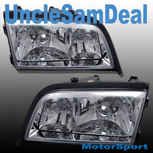 FOR 94-00 MERCEDES W202 C-CLASS CLEAR OE STYLE CHROME HEADLIGHTS PAIR BASE MODEL - Picture 1 of 2