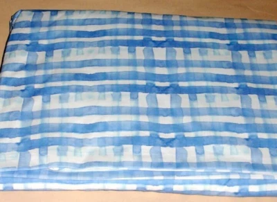 Sábana Ajustable Doble Sferra Plaidino Azul Cuadros Algodón Percal Clearwater Italia NUEVA Foto 1 de 4