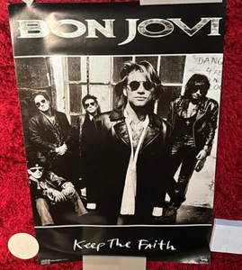 Bon Jovi 1992 Keep The Faith  Funky Enterprises  Poster Vintage Rare - Picture 1 of 16