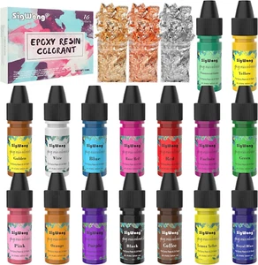 Epoxy Resin Pigment, 16 Colors Translucent Dye for Jewelry Making - Picture 1 of 12
