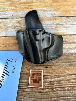 Vintage Don Hume Black Leather H721 OT OWB Holster For KAHR K9 K40 CW9 P40 LEFT - Image 1 of 2