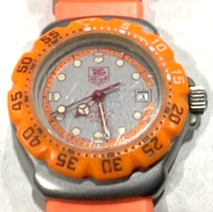 Reloj de cuarzo para mujer TAG HEUER Formula 1 373.508 naranja gris fecha - Imagen 1 de 8
