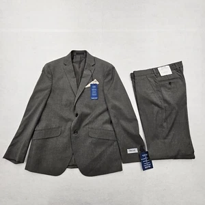 Kenneth Cole Reaction Mens 38S \ 31x32 Slim-Fit Flex Charcoal 2 Piece Suit - Picture 1 of 18