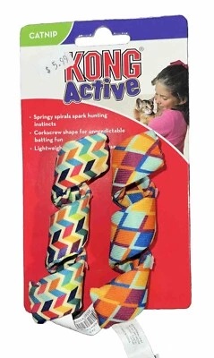 Kong Active Cat Toys - Curlz 2-Pk juguete para gatos con hierba gatera! Foto 1 de 3