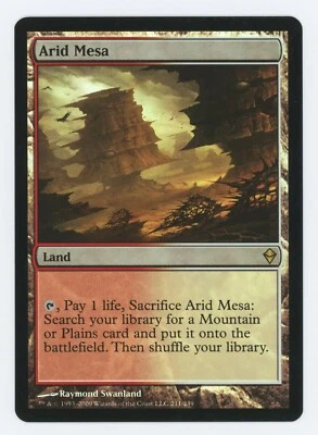 1x Arid Mesa #211 - Zendikar - Magic the Gathering MTG - Fetch Land - NM FOIL - Image 1 of 2