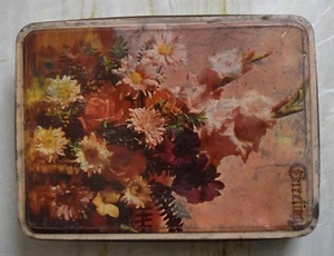 Alte Blechdose Vintage Blumen Design Meghraj Kekse Druckdose Sammlerstück BM474 - Bild 1 von 8