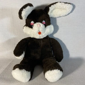Peluche coniglio Daekor nero 16" peluche giocattolo Corea vintage - Foto 1 di 8