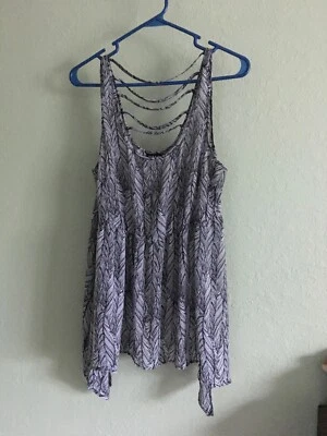 Torrid Boho Babydoll Chiffon Sleeveless Asymmetrical Sheer Top  Size 0 (12-14) - Image 1 of 4