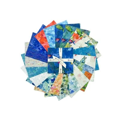 Coral Reef By Sue Zipkin For Clothworks - Charm Pack - Image 1 of 2