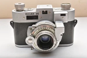 Vintage Kodak 35 Camera Rangefinder 35mm Silver Made in USA - Picture 1 of 8