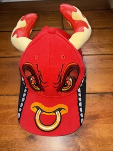 Monster Jam El Toro Loco Hat Cap Truck Bull Flame Horns Adjustable Youth. - Picture 1 of 9