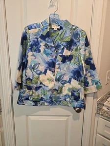 Vintage Lester Square Button Up Floral Jacket Size M  - Bild 1 von 7
