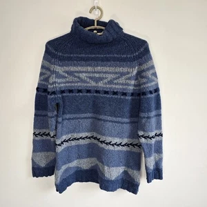 Country Road Women Soft Wool Blend Blues Knit Jumper Size L Vintage - Foto 1 di 6