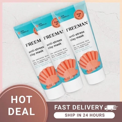 Freeman Anti-Stress Dead Sea Minerals & Lavender Clay Mask 89ml -3 Pack RRP £21 - Image 1 of 2