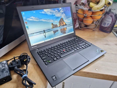 Lenovo Thinkpad T440 14.1" Intel i3 1.70Ghz 4GB RAM 240GB SSD Win10 HDMI Laptop - Image 1 of 4