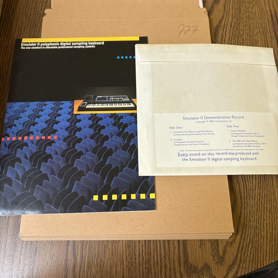 Antigo 1985 Emulador II Teclado de Amostragem Digital Polifônico Disco de Demonstração - Imagem 1 de 4