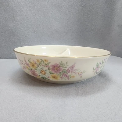 Servidor Lenox The Constitution Dividido Marfil Fino China Limited 1997 Floral Foto 1 de 4
