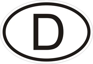 Germany Country Code Oval Sticker / Vinyl Waterproof Decals Graphics - Picture 1 of 1