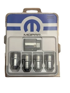Mopar Wheel Lock Kit M14x1.5 OEM Lug Nuts 82212564 Key Fits Jeep Dodge Chrysler - Picture 1 of 4