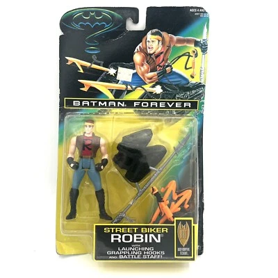 Vintage 1995 Batman Forever Street Biker Robin Kenner DC Action Figure - NIB - Image 1 of 4