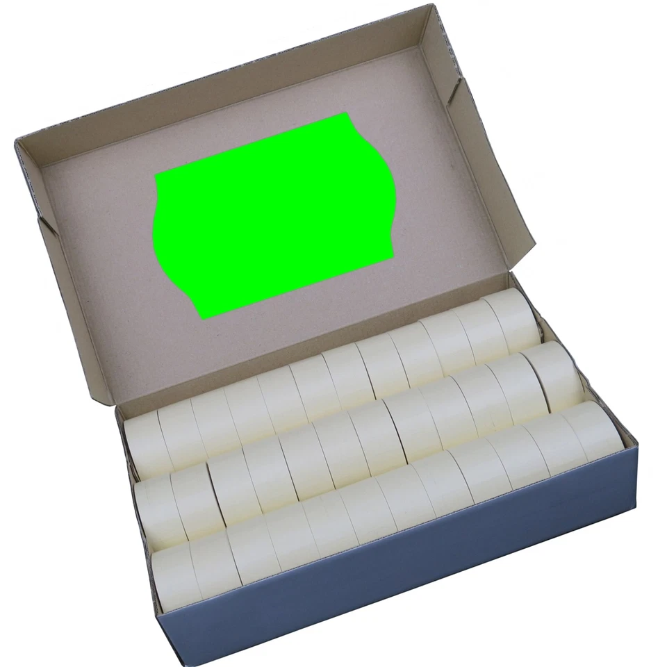 PB-ONLINEHANDEL Etiketten 26x16mm leuchtgrün für Preis Auszeichner Etikettierer