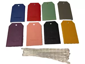 Lot of 8 Toughergun Faux Leather Baggage Bag Luggage Tags Assorted Colors NEW - Picture 1 of 2