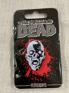 THE WALKING DEAD COMIC WALKER Zombie HEAD PIN BADGE BY YESTERDAYS NEW - Picture 1 of 2