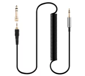 Coiled Spring Audio Cable For Philips Fidelio X1 X1S X2 X2HR F1 L2 L2BO M2BT - Picture 1 of 10
