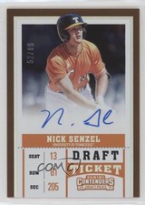 2017 Panini Contenders Draft Picks Prospect Ticket /99 Nick Senzel #1 Auto