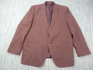 Marks & Spencer Jacket Mens 48 Regular Nova Fides Wool Burgundy Red M&S - Picture 1 of 16