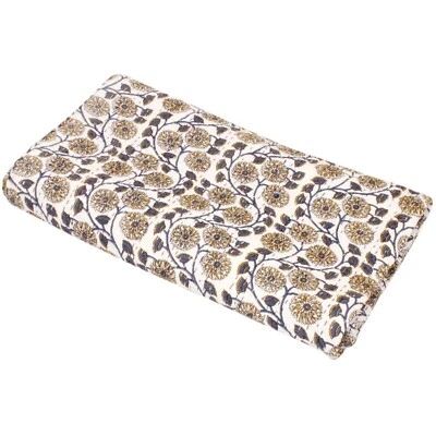 Indian Hand Block Floral Kantha Quilt,Blanket Cotton King Size Bedspread Throw - Image 1 of 4
