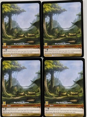 World of Warcraft TCG 2006 Big Game Hunter #348/361 Extended Art Playset of 4 - Image 1 of 2