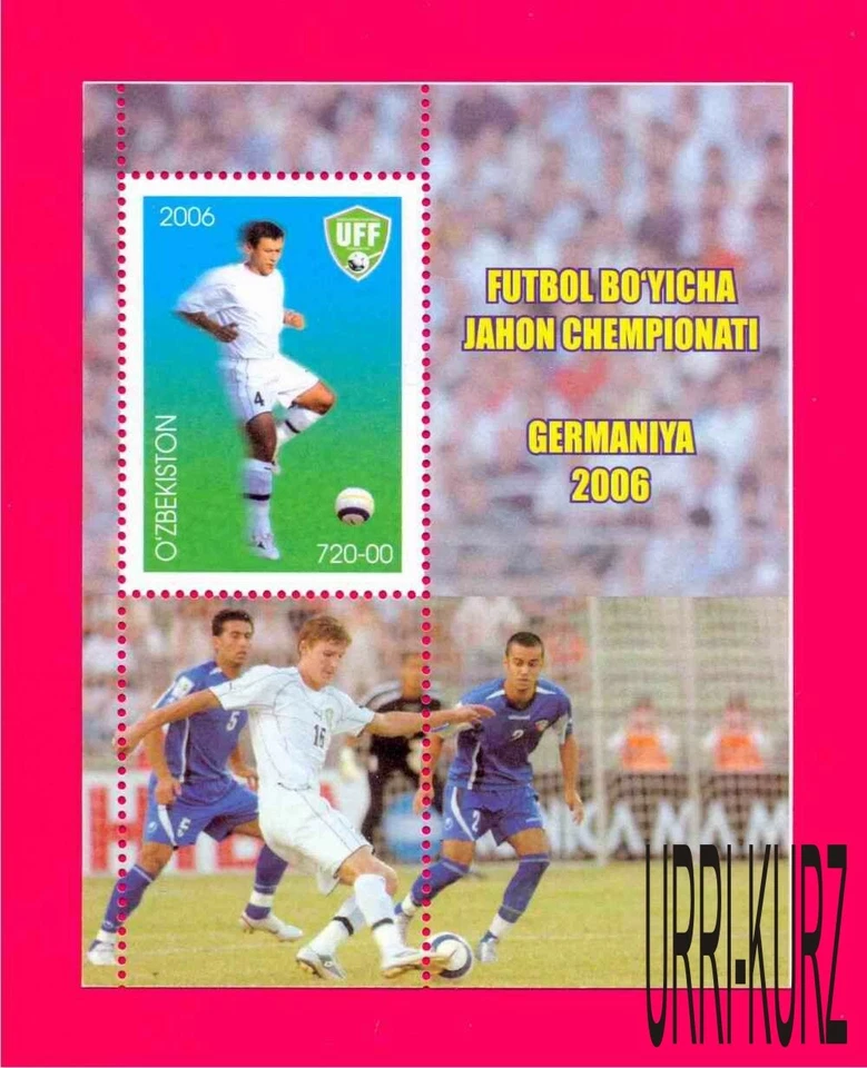 UZBEKISTÁN 2006 Deportes Fútbol Copa Mundial Alemania s-s Mi Bl.39 (615) MNH Foto 1 de 1
