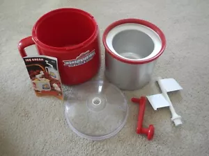 VINTAGE - RED DONVIER PREMIER ICE CREAM MAKER - JAPAN - WITH INSTRUCTION MANUAL - Picture 1 of 24