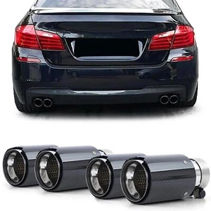 Échappement Embout D'Échappement 90mm Sport Charbon Noir Convient pour BMW 5er - Imagen 1 de 8