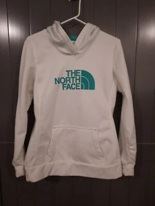 Sudadera con capucha para mujer - The Noth Face - blanca y verde - talla grande - Imagen 1 de 7