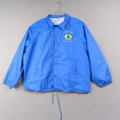 Vintage Boy Scouts Jacket Mens 2XL Blue Occoneechee Council Coaches Style USA - Image 1 of 4