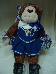 BUILD A BEAR CHEERLEADER MONKEY FULLY DRESSED & ROCKING CHAIR  - Imagen 1 de 11