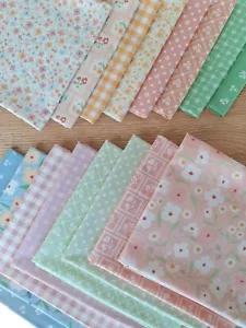 COTTAGE CHARM Heather Briggs Sew Quilty Life Pastels 16 fat quarters - Picture 1 of 17