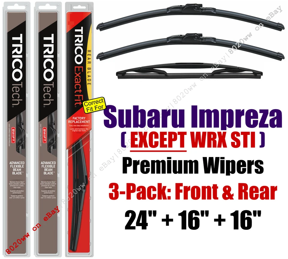 Limpiaparabrisas 3pk Premium delantero especial trasero ajuste 2010-2011 Subaru Impreza 19240/160/16B Foto 1 de 1