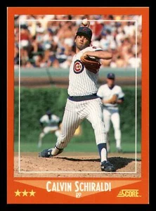 1988 Score Rookie & Traded Calvin Schiraldi #39T Chicago Cubs Mint - Picture 1 of 2