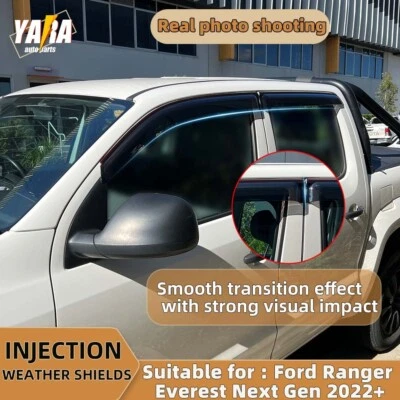 QUALITY Weather shields Window door visors for Volkswagen VW Amarok 2009-2022 - Image 1 of 4